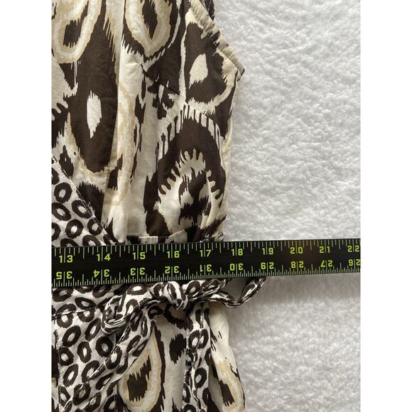 Tommy Hilfiger Womens Boho Jungle Tribal Earthy Midi Wrap Around Dress Size XL - Picture 5 of 14